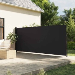 Auvent latéral rétractable noir 180x500 cm 