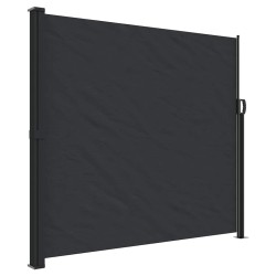 Auvent latéral rétractable noir 180x500 cm 