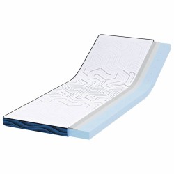 Coussins de Matelas Blanc et Bleu 80 x 200 cm 