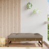 Repose-pied de jardin 120x80 cm marron miel bois de pin massif 