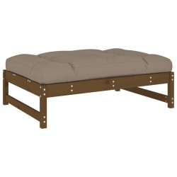 Repose-pied de jardin 120x80 cm marron miel bois de pin massif 