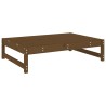 Repose-pied de jardin 120x80 cm marron miel bois de pin massif 