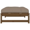 Repose-pied de jardin 120x80 cm marron miel bois de pin massif 