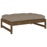 Repose-pied de jardin 120x80 cm marron miel bois de pin massif 