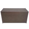Boîte de rangement de jardin marron 120x50x60 cm résine tressée 