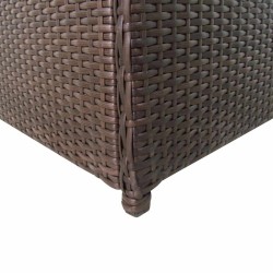 Boîte de rangement de jardin marron 120x50x60 cm résine tressée 
