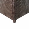 Boîte de rangement de jardin marron 120x50x60 cm résine tressée 