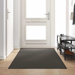 Tapis d'entrée lavable anthracite 120x250 cm 