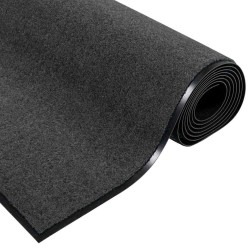 Tapis d'entrée lavable anthracite 120x250 cm 