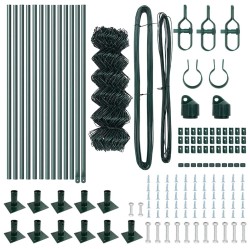 Jeu de Poteaux de Clôture Argent 25 x 0.4 m Acier galvanisé 