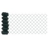 Jeu de Poteaux de Clôture Argent 25 x 0.4 m Acier galvanisé 