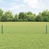 Clôture de fil soudé avec 22 poteaux U verte 0,4x50 m en acier 