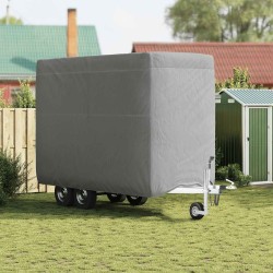 Housse de remorque chevaux gris 376x168x240 cm tissu non tissé 