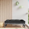 Repose-pied de jardin 120x80 cm gris bois de pin massif 