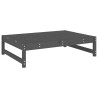 Repose-pied de jardin 120x80 cm gris bois de pin massif 