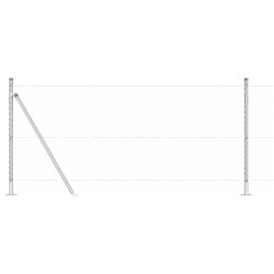 Ensemble de Clôture 2 Panneaux Acier galvanisé Maille de 25 x 1 m 