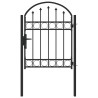 Porte de Clôture Gris 100 x 125 cm Acier peint par poudre 