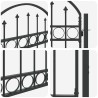Porte de Clôture Gris 100 x 125 cm Acier peint par poudre 