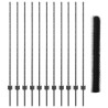 Poteaux de Clôture 22 pcs U-Channel Gris 140 cm Acier 