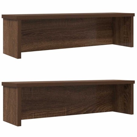 Étagères de cuisine empilables 2 pcs chêne marron 60x15x16 cm 