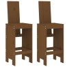 Tabourets lot de 2 marron miel 40x42x120 cm bois massif de pin 