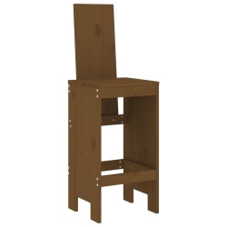 Tabourets lot de 2 marron miel 40x42x120 cm bois massif de pin 