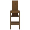 Tabourets lot de 2 marron miel 40x42x120 cm bois massif de pin 