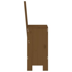 Tabourets lot de 2 marron miel 40x42x120 cm bois massif de pin 