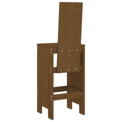 Tabourets lot de 2 marron miel 40x42x120 cm bois massif de pin 