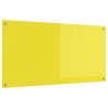 Crédence de cuisine jaune 120x60x0,6 cm en verre trempé 