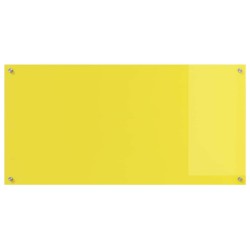Crédence de cuisine jaune 120x60x0,6 cm en verre trempé 
