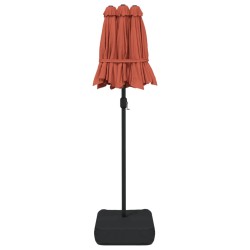 Parasol de jardin à double tête terre cuite 316x145 cm 