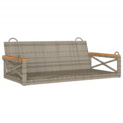 Balancelle gris 109x62x40 cm résine tressée 