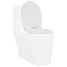 Siège de toilette à installation rapide avec fermeture douce en duroplast blanc 
