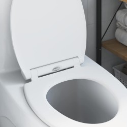 Siège de toilette à installation rapide avec fermeture douce en duroplast blanc 