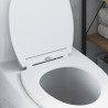 Siège de toilette à installation rapide avec fermeture douce en duroplast blanc 