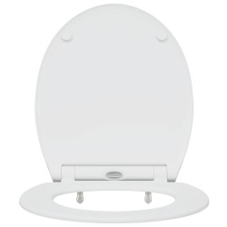 Siège de toilette à installation rapide avec fermeture douce en duroplast blanc 