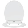 Siège de toilette à installation rapide avec fermeture douce en duroplast blanc 