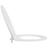 Siège de toilette à installation rapide avec fermeture douce en duroplast blanc 