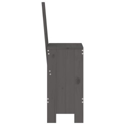 Tabourets de bar lot de 2 gris 40x42x120 cm bois massif de pin 