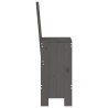 Tabourets de bar lot de 2 gris 40x42x120 cm bois massif de pin 