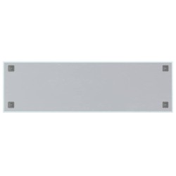 Tableau noir magnétique mural Blanc 100x30 cm Verre trempé 