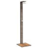 Douche d'extérieur gris 50x55x224 cm résine tressée bois acacia 