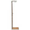 Douche d'extérieur gris 50x55x224 cm résine tressée bois acacia 