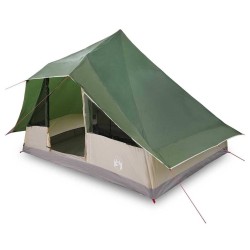 Tente familiale Tipi verte pour 10 personnes, imperméable. 