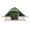 Tente familiale Tipi verte pour 10 personnes, imperméable. 