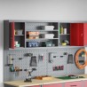 Armoire à outils murale avec panneau perforé Rouge 150x20x55 cm Acier 