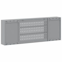 Armoire à outils murale avec panneau perforé Rouge 150x20x55 cm Acier 