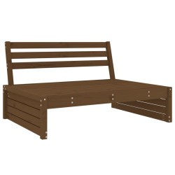 Canapé central de jardin marron miel 120x80 cm bois pin massif 