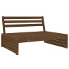 Canapé central de jardin marron miel 120x80 cm bois pin massif 
